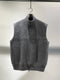 RAINMAKER / FOX CASHMERE ZIP UP VEST / GREY