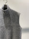 RAINMAKER / FOX CASHMERE ZIP UP VEST / GREY