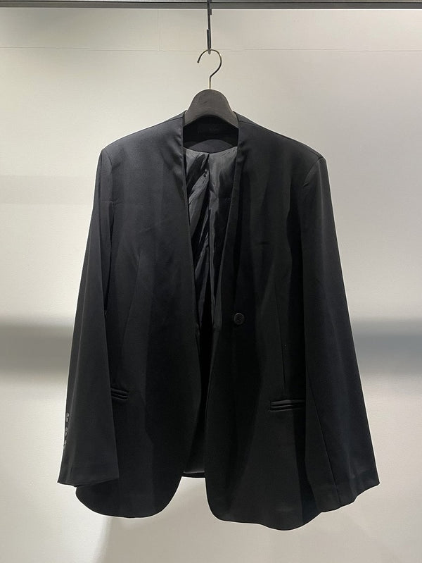 LA HAINE INSIDE US / NO COLLAR JACKET / BLACK