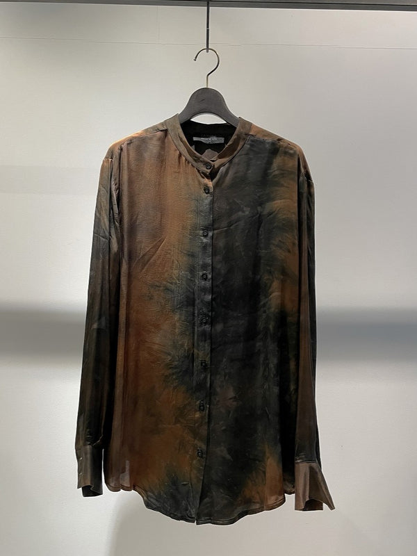 LA HAINE INSIDE US / BAND COLLAR SHIRT / BLACKISH-RUST
