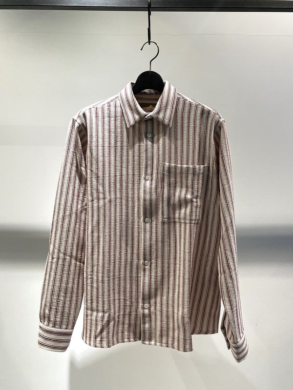 RUE DE TOKYO / REGULAR COLLAR SHIRT / RED-CREAM