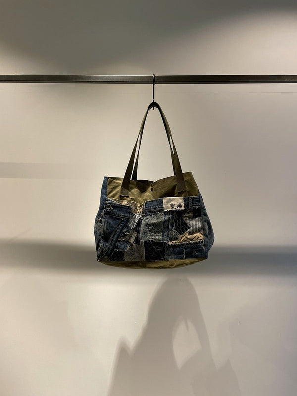 NOVEMB3R / PATCHWORK BAG / MILITARY-DENIM