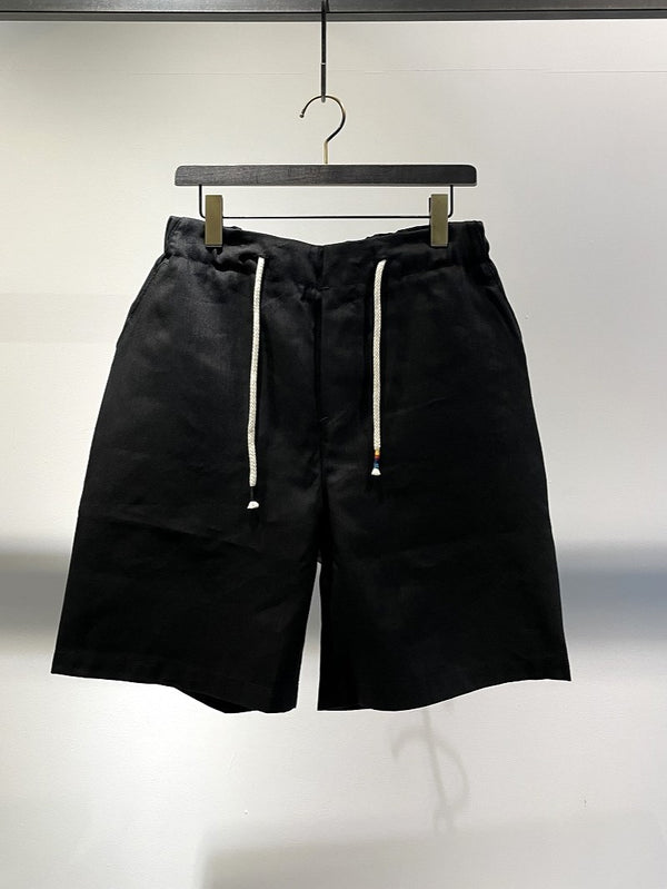 SILTED / COFFIN SHORT PANTS LINEN / BLACK