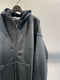 STAY HUMAN ON EARTH / ZIPPED HOODIE / BLACK