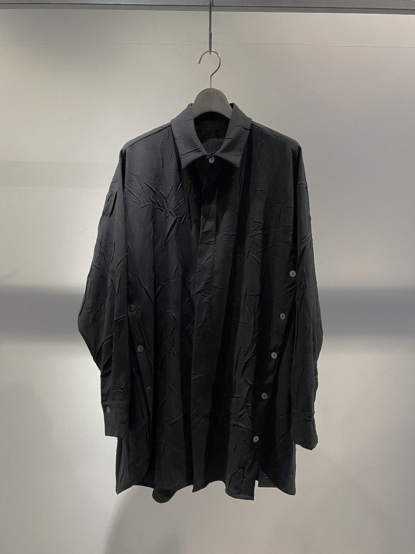 LA HAINE INSIDE US / BUTTONED OVER SHIRT / BALCK