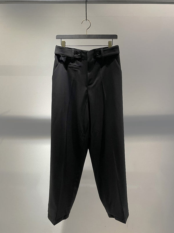 LA HAINE INSIDE US / BELTED WIDE TROUSER / BLACK
