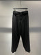 LA HAINE INSIDE US / BELTED WIDE TROUSER / BLACK