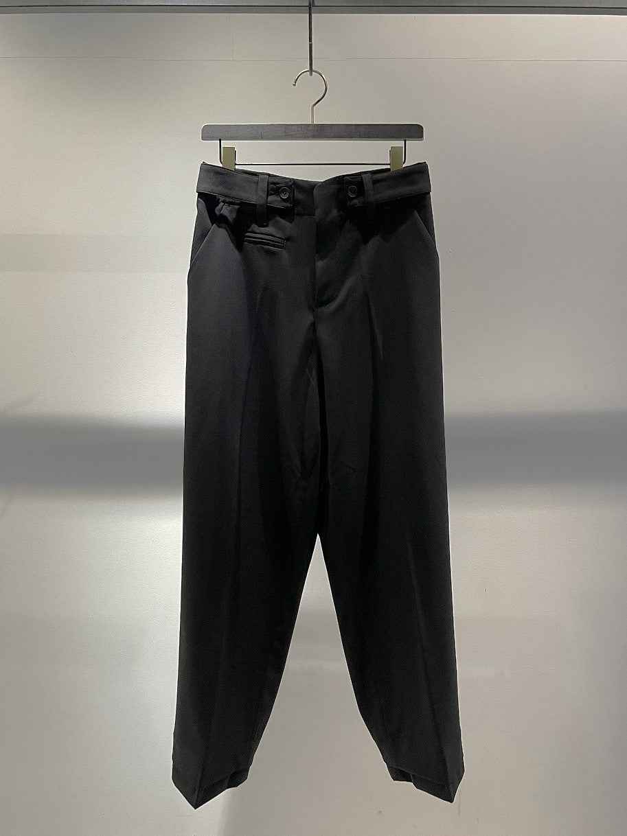 LA HAINE INSIDE US / BELTED WIDE TROUSER / BLACK