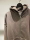 STAY HUMAN ON EARTH / ZIPPED HOODIE / STONE