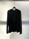 SYNGMAN CUCALA / DAMAGED CREW NECK CARDIGAN / BLACK