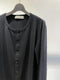 SYNGMAN CUCALA / DAMAGED CREW NECK CARDIGAN / BLACK