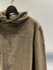 SYNGMAN CUCALA / ASYMMETRIC HOODED KNIT / TOASTED