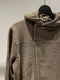 SYNGMAN CUCALA / ASYMMETRIC HOODED KNIT / TOASTED