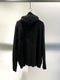 SYNGMAN CUCALA / ASYMMETRIC HOODED KNIT / BLACK