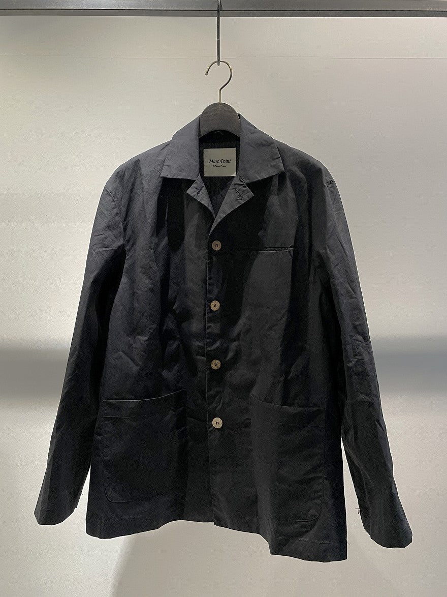 MARC POINT  / WORK JACKET WAXED COTTON / BLACK