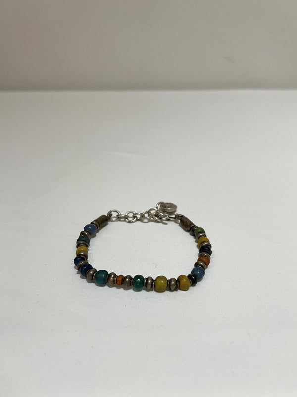 HILL TRIBE JEWELRY / VINTAGE SILVER BEADS BRACELET