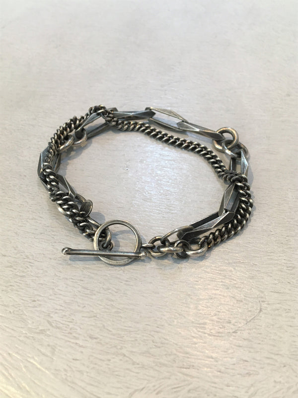 JULIA ZIMMERMANN / WILD BRACELET WITH FILED LINKS / SILVER