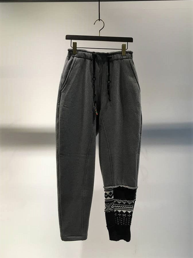 UNPACKED-SOUP TO NUTS / JOGGER PANTS WITH KNIT / GREY
