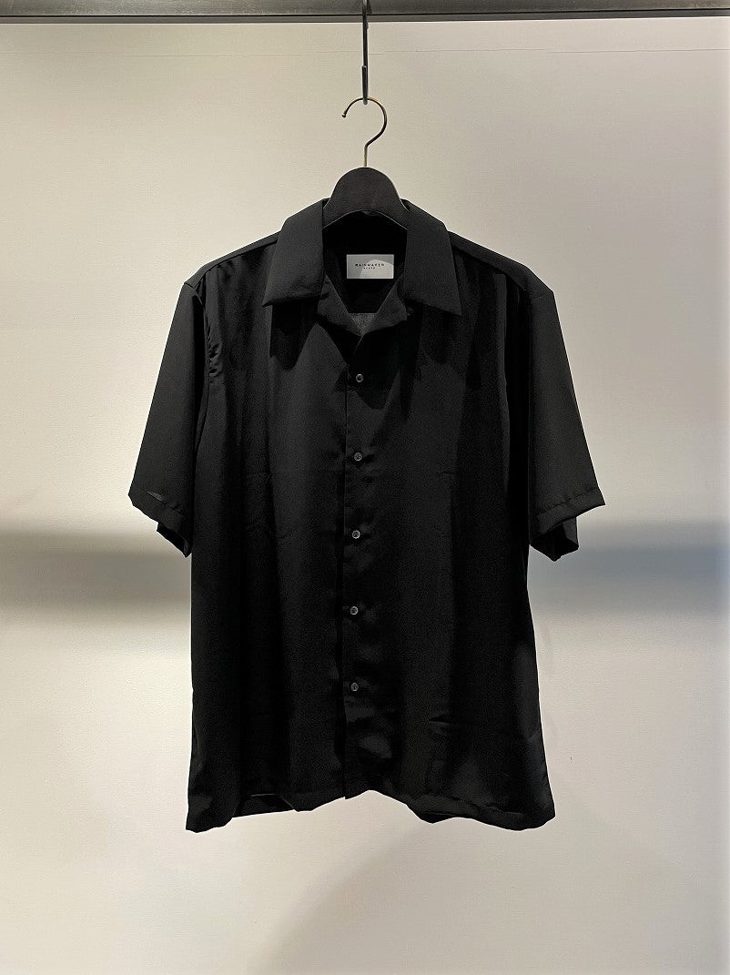 RAINMAKER / OPENCOLLAR SHORT SLEEVE SHIRT / BLACK