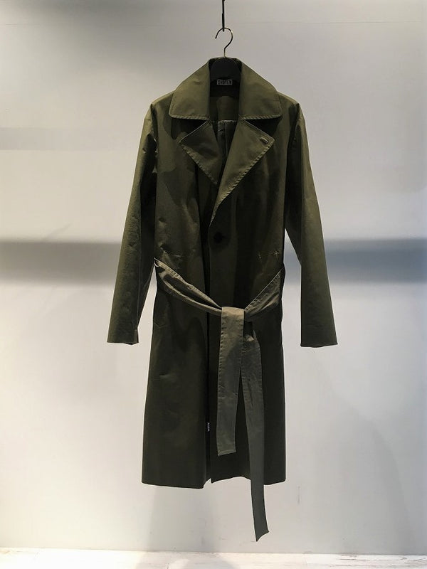 BIRO-SHOTEN / COLOR BLOC COAT / OLIVE-KHAKI