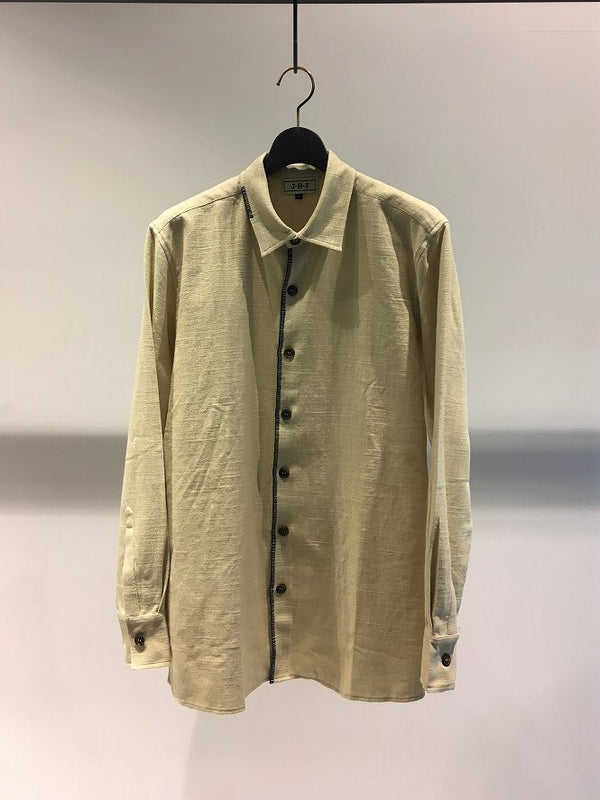 J-B-J / EMBROIDERY REGULAR COLLAR SHIRT / NATURAL