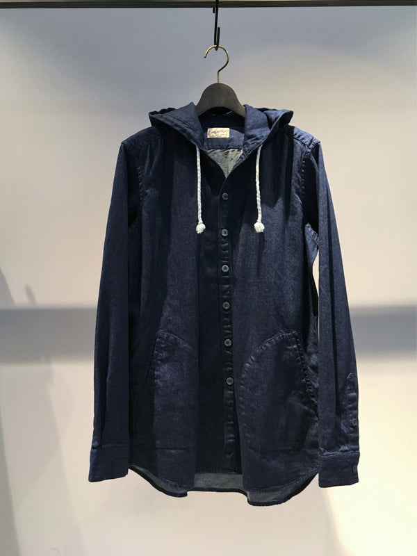 BEVILACQUA / HOODED OVER SHIRT / INDIGO