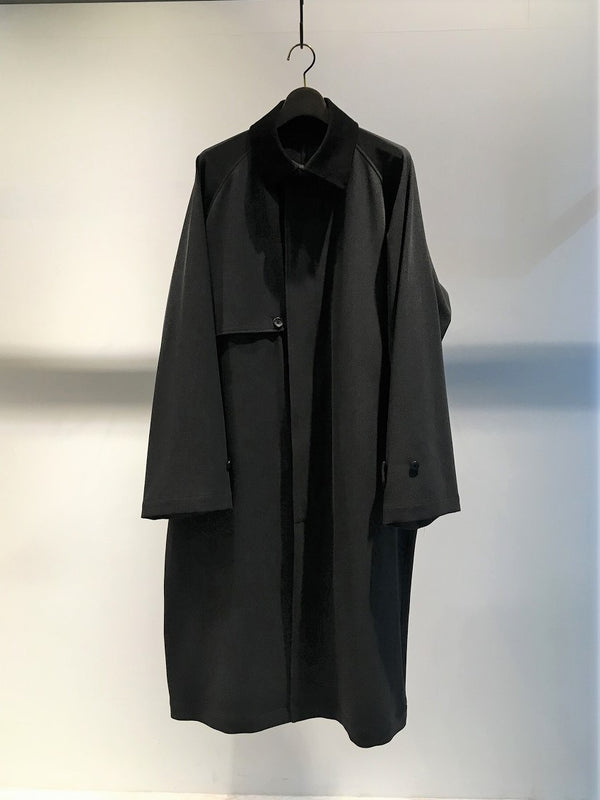 RAINMAKER / DETACHABLE COLLAR COAT / DARK-GREY